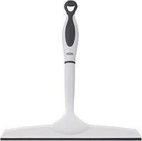 Vista 1 de Superio Escobilla de goma gris de 10 pulgadas, sin rayas, para ventana, mango de agarre cómodo y gancho para colgar.