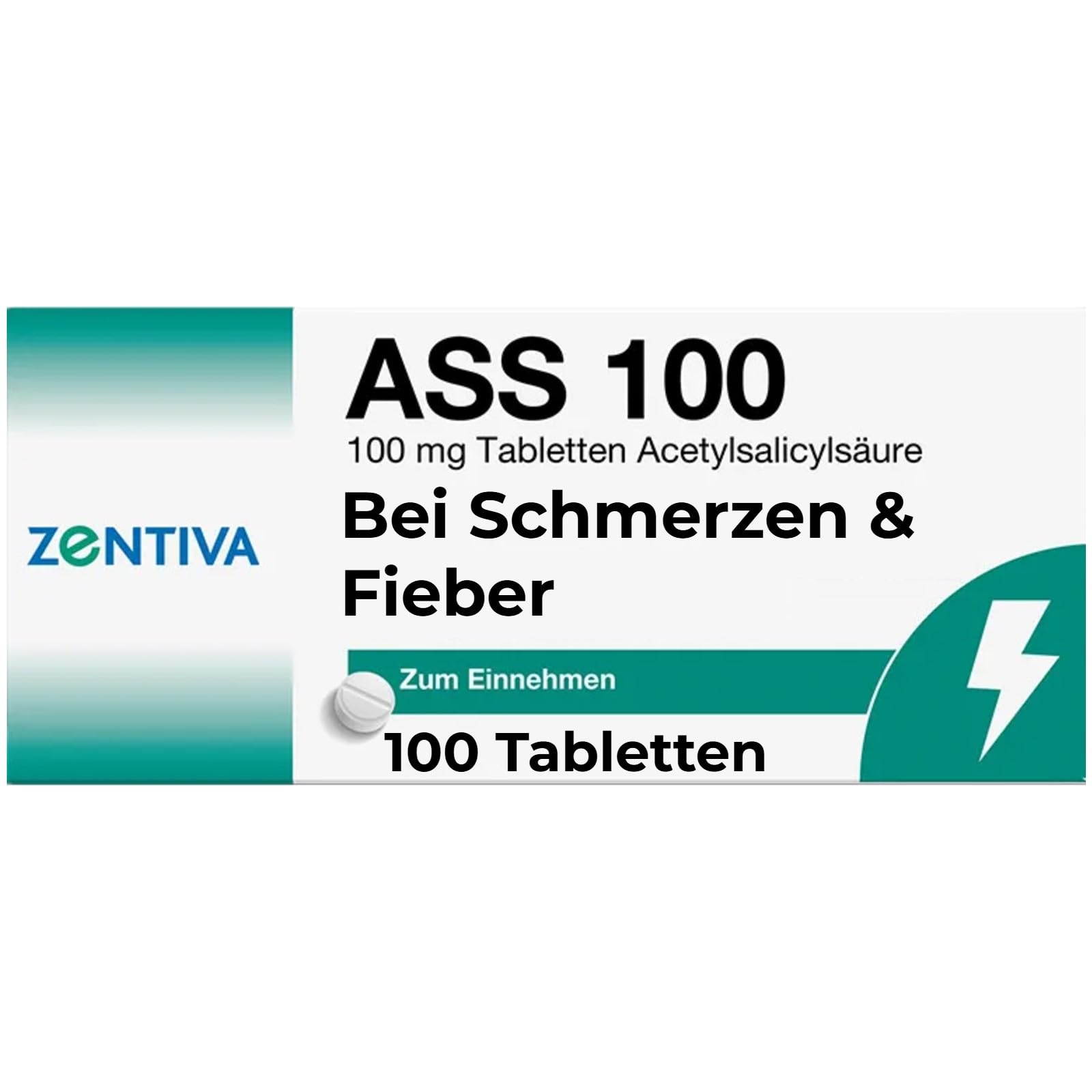 ASS 100 Zentiva – Acetylsalicylsäure 100 mg, Packung mit 100 Tabletten