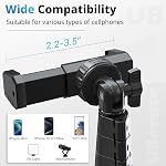 UBeesize 62" Phone Tripod & Selfie Stick with Wireless Remote and Phone Holder, Compatible with iPhone and Android for Selfies, Video Recording, and Live Streaming(Black)