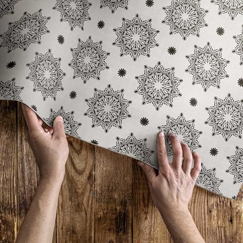 Tapis du sol vinyle 100x150 cm motifs mandalas imperméable pour balcon