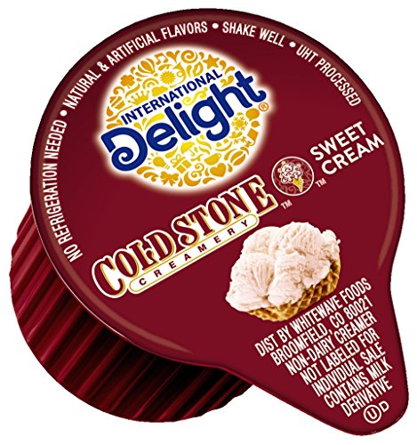International Delight, Cold Stone Creamery Sweet Cream, Single-Serve Coffee Creamers, 288 Count, Shelf