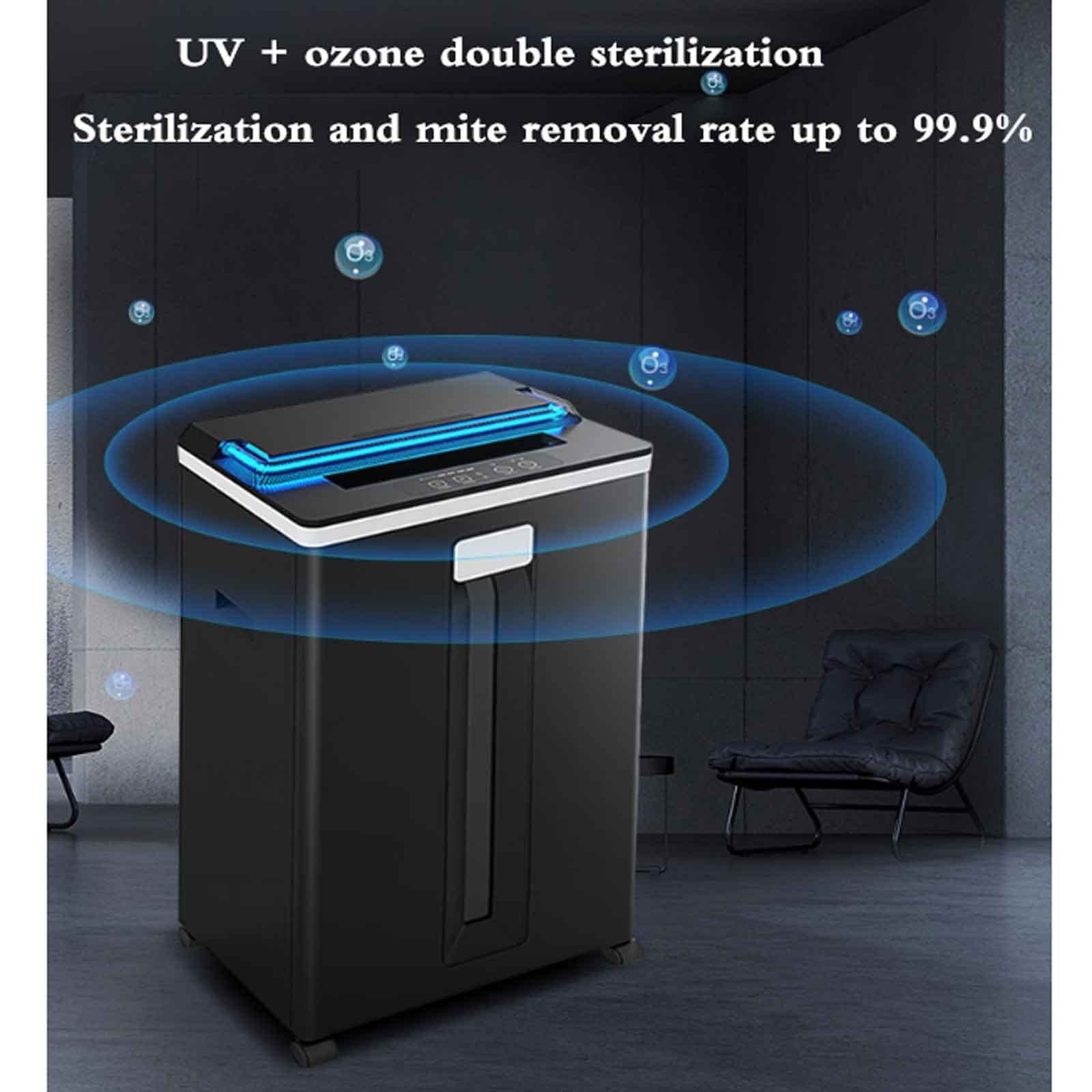 Distruggidocumenti Commerciale Ultra Silenzioso a 6 Fogli ad Alto Livello di Sicurezza P-5, distruggidocumenti per Piccoli File Domestici, Grande capacità di 22 Litri, sterilizzazione a 360 ° Senza