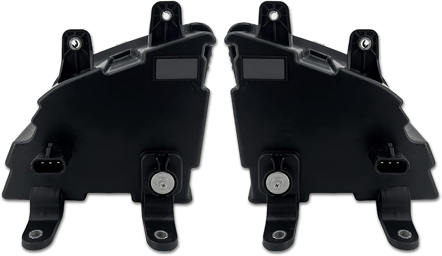 KOZAK Full LED Black Fog Light Lamp Pair (Left Driver & Right Passenger Side) Compatible with Volvo VNL VT 2018+ Semi Trucks PLUS Logo and Vest