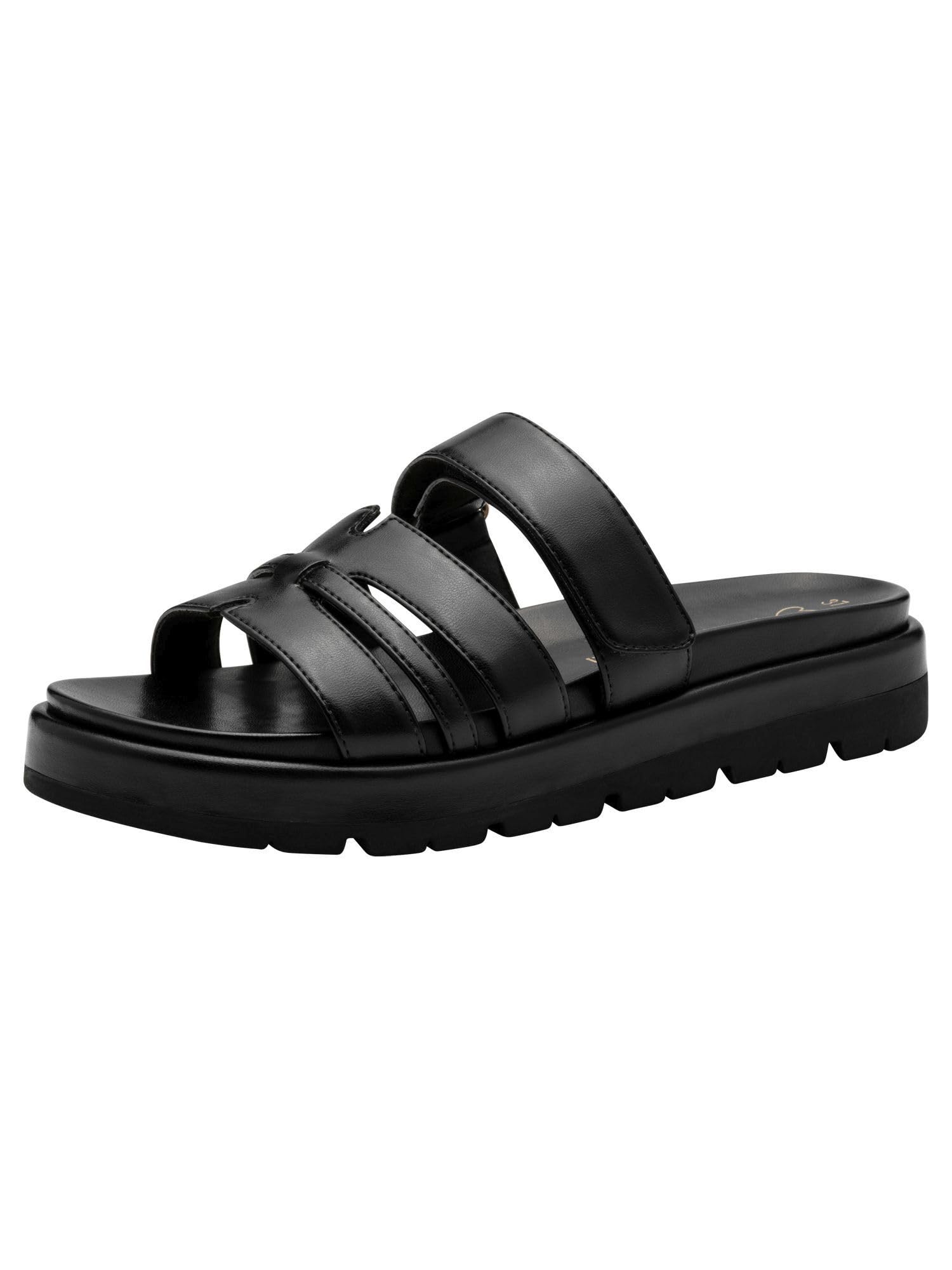MARCO TOZZI Women Sandal soft Feel Me footbed soft lining Fashionable, black (BLACK), 8.5 UK