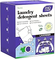 Vista 12 de Soulink Hojas de detergente para ropa con aroma a ropa recién lavada 240 cargas, tiras de detergente ecológicas para viajes y hogar - Sin envases