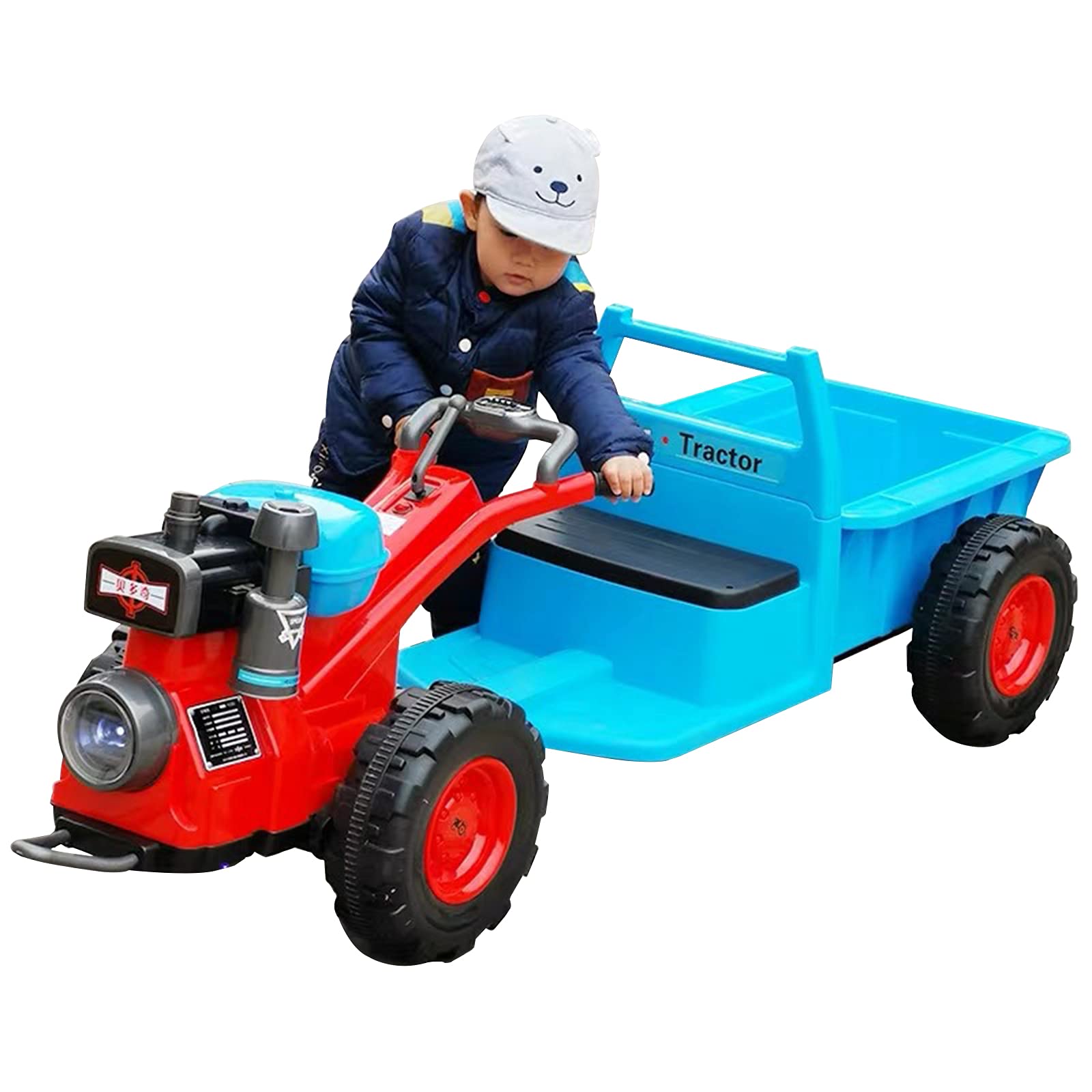 Buy Children's Walking Tractor,Ride on Tractor And Trailer, Electric
