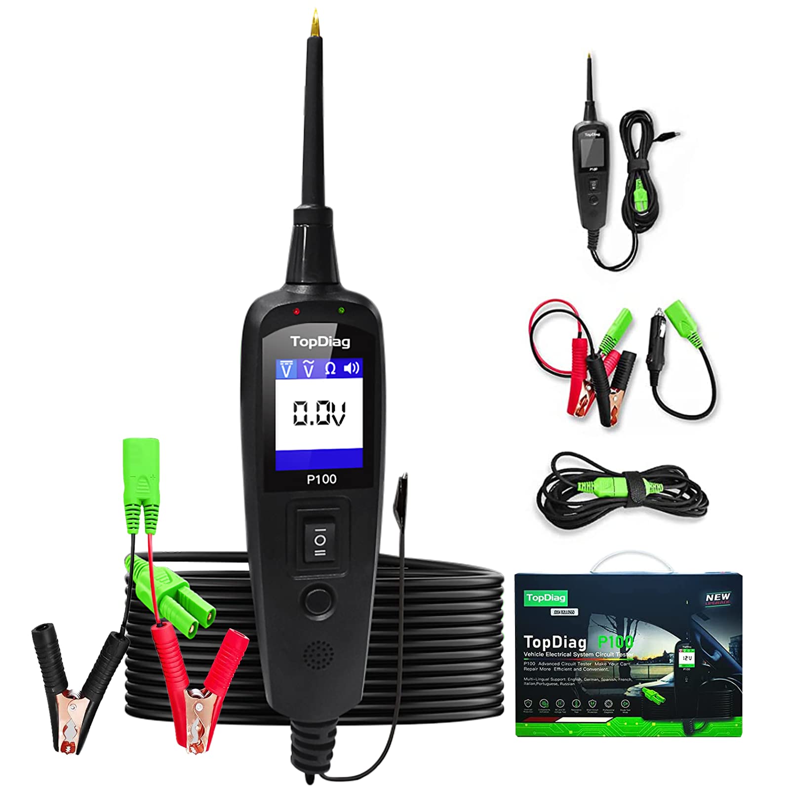 Buy TopDiag P100 Automotive Circuit Tester 12V 24V Power Circuit Probe