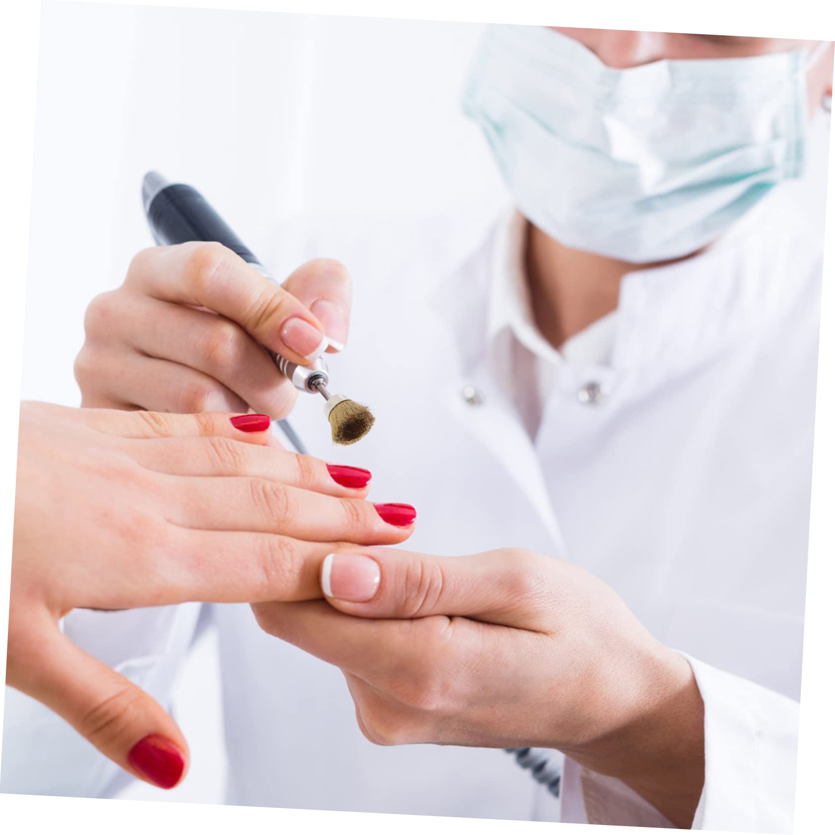 Healeved 20pezzi Spazzola Rame Per Pulizia Punta Trapano Per Unghie Strumenti Di Pulizia Per Nail Art Professionale Per Manicure e Pedicure