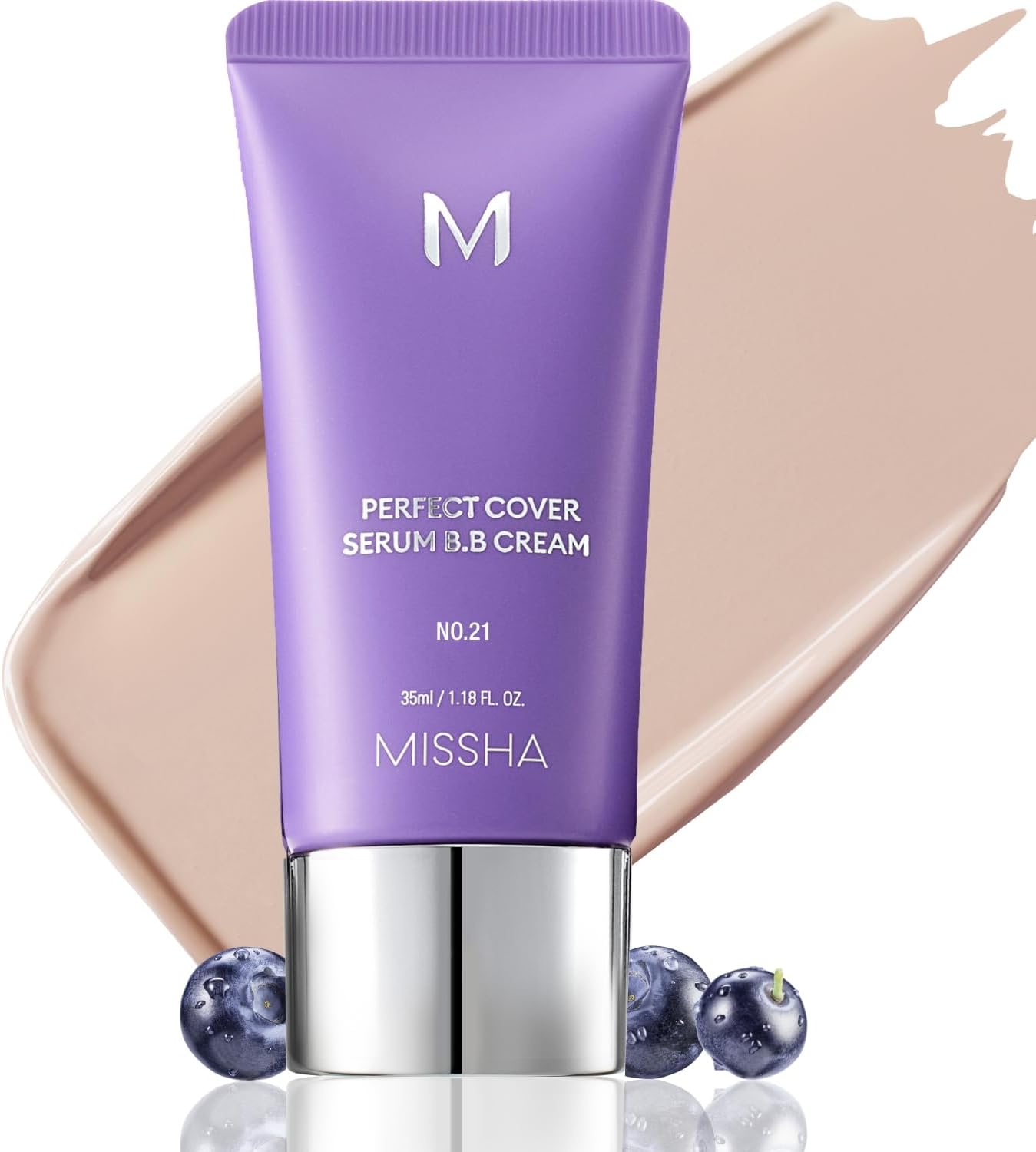Missha, Perfect Cover Serum B.B Cream, No 21 Light Beige, 1.18 fl oz (35 ml)
