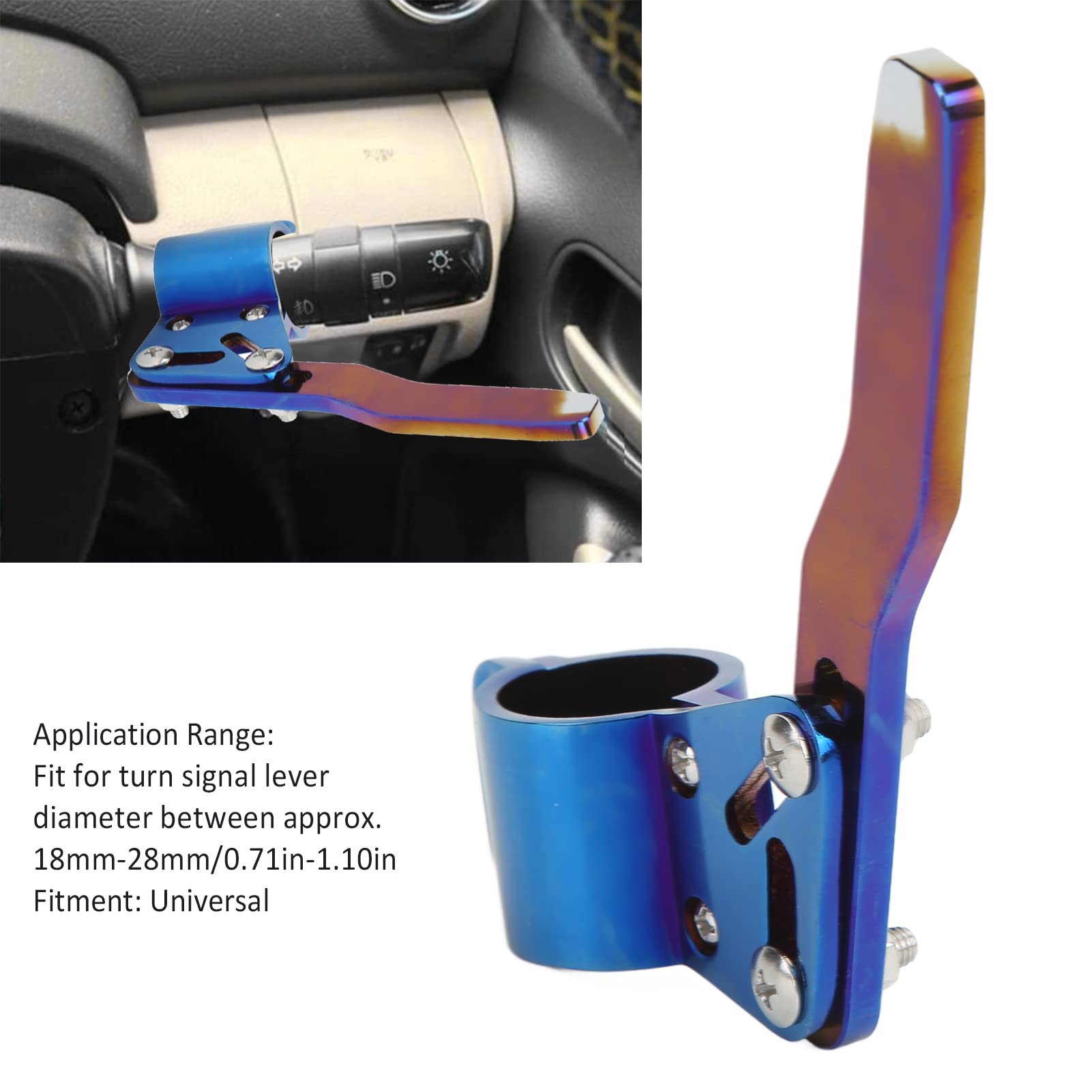 Lenkrad Blinker Hebel Blinker Hebel Position Up Kit Aluminiumlegierung Lenkrad Turn Rod Extender, Universal (Blau)