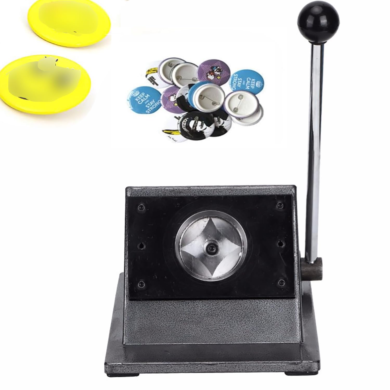 Máquina Troqueladora De Punzonado Gráfico, Máquina Troqueladora De Punzonado Circular Manual, para Fabricación De Botones De Insignias De Tarjetas De Papel Redondas, Herramienta De Corte