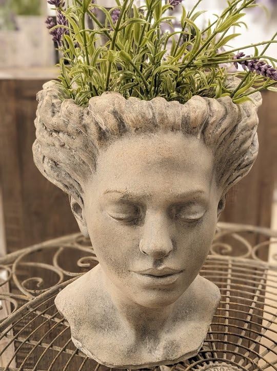 Generisch Grosse Garten BÜSTE Statue Frau Figur PFLANZTOPF BLUMENTOPF LANDHAUSSTIL NEU