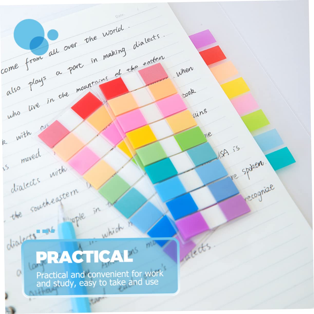ABOOFAN 3600pezzi Segnapagina Adesivi Colorati Fluorescenti Per Indici e Annotazioni Libri Diari e Planner Facile Da Rimuovere e Riposizionare Materiale Sicuro e Pratico