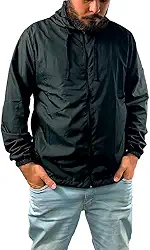 Jaqueta Corta Vento Liso Com Capuz Sem Estampa Blusa Agasalho