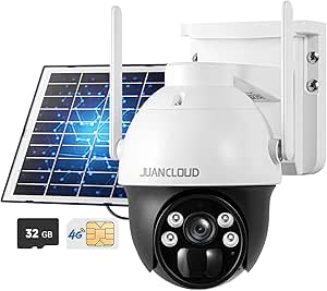 4G LTE Cellular Solar Security Camera Outdoor Wireless, 2.5K 4MP, No WiFi or Power Needed, Motion Detection, Night Vision, IP66 Waterproof, for Trail, Farm, Barn, Home, Camping, Ranch asin的图片