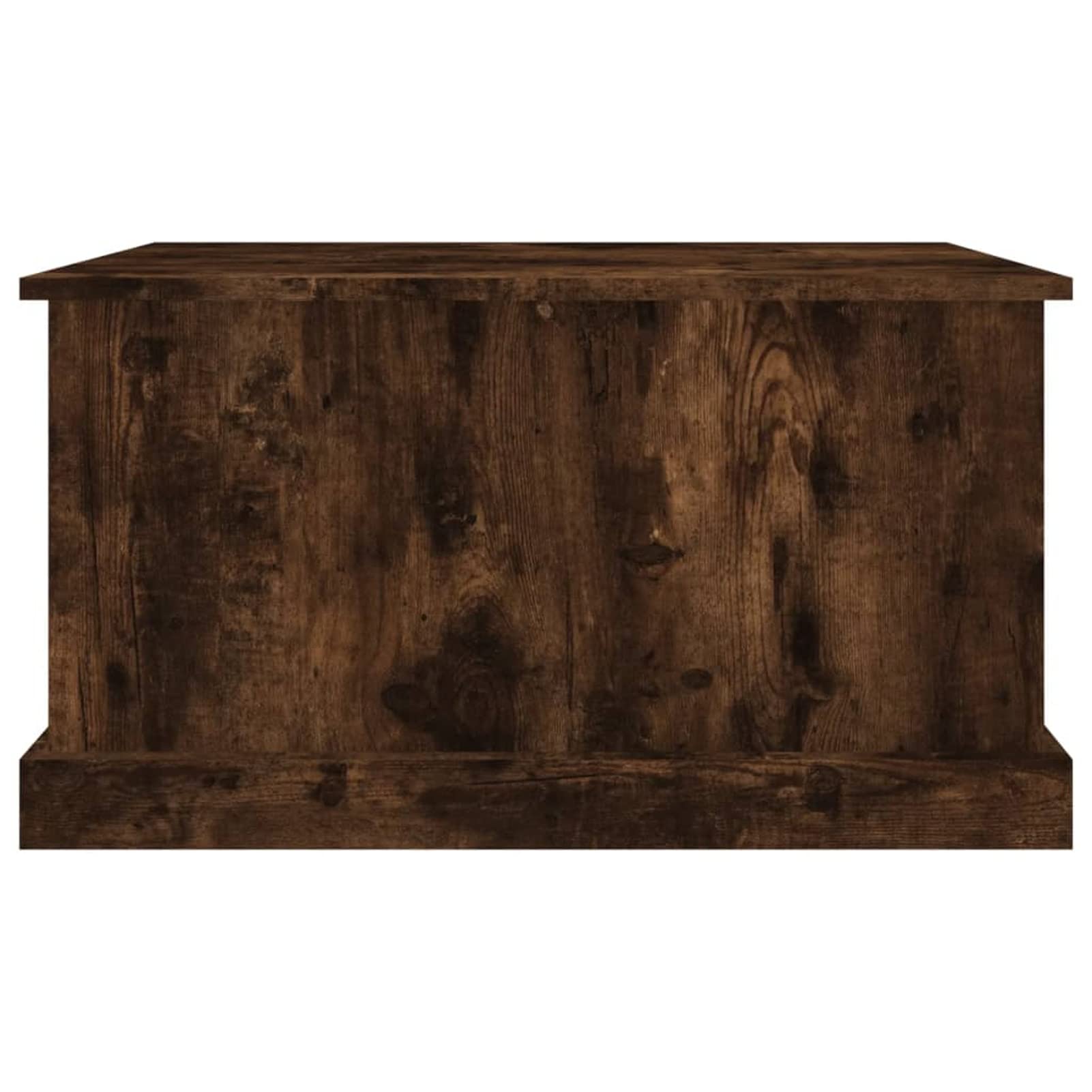 Homgoday Truhe mit Deckel Holztruhe Holzkiste Aufbewahrungstruhe Aufbewahrungsschrank für Flur Schlafzimmer Wohnzimmer Räuchereiche 70x40x38 cm Holzwerkstoff