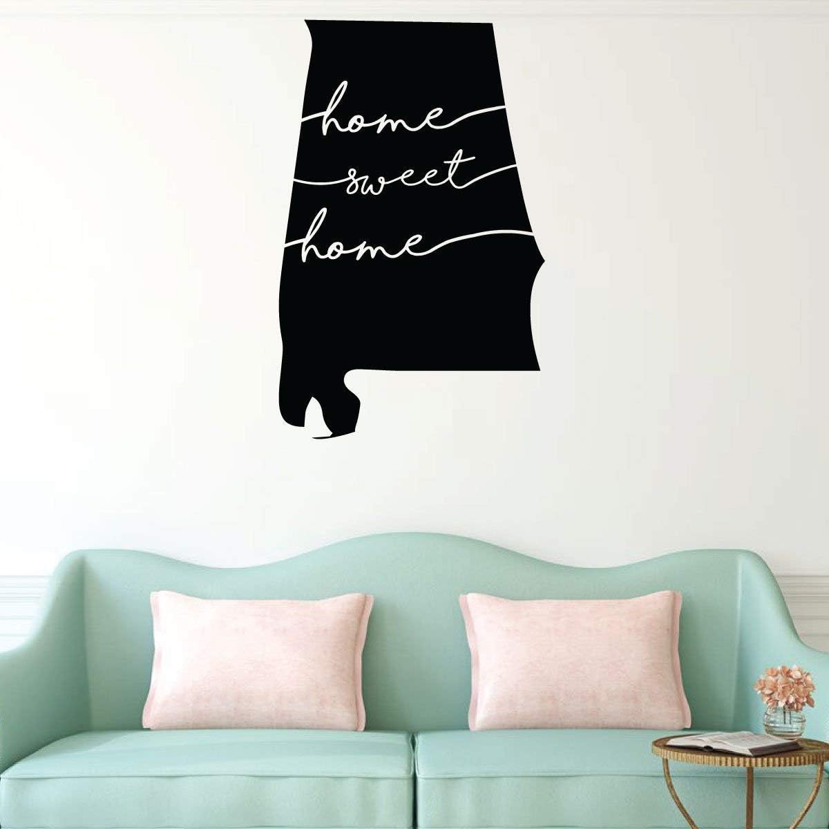 Tamengi Home Sweet Home Alabama Wall Decal - State Silhouette Vinyl Art for Home Decor, Living Room or Family Room Decoration 15.7