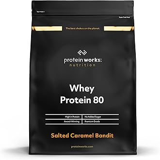 Protein Works - Whey Protein 80 Powder | Low Calorie Protein Shake | Whey Protein Shake | 28 Servings | Salted Caramel Bandit | 1kg