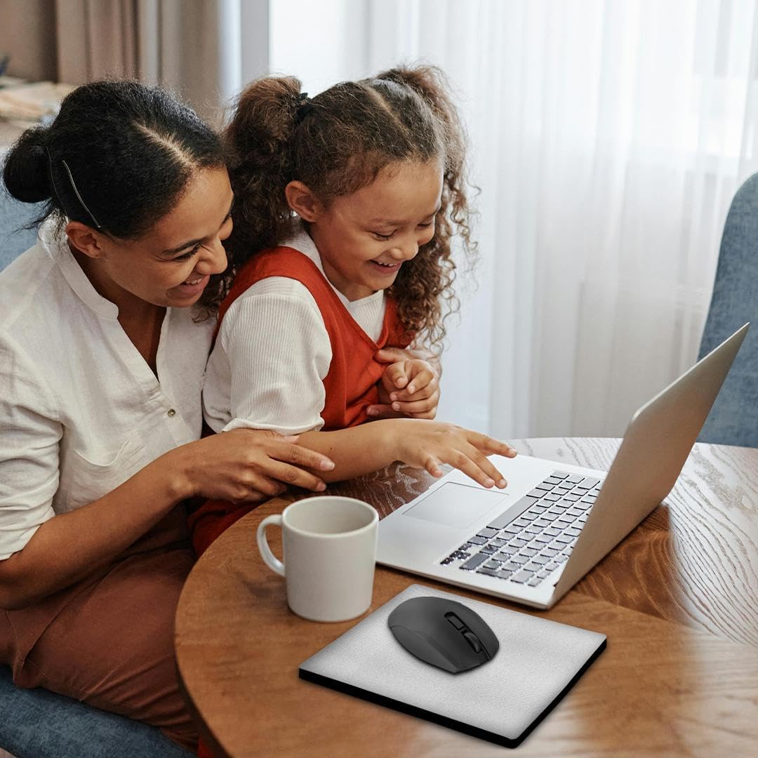 3dRose Light Gray - Matte Silver Grey - Plain Single Solid Color - Mouse Pad, 8 by 8" (mp_159863_1) image 2