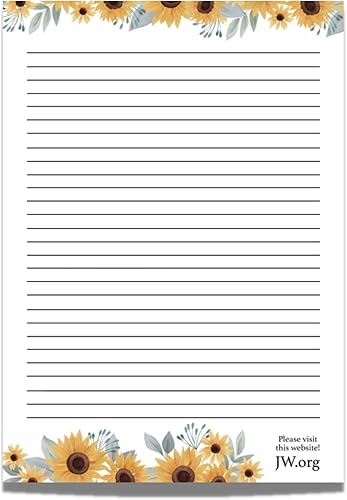 Miniatura 8 de Bloc de escritura de cartas A4 de JW, papel de papelería estacionaria forrado, hojas de escritura, bloc de notas de regalo (flores púrpuras) Púrpura