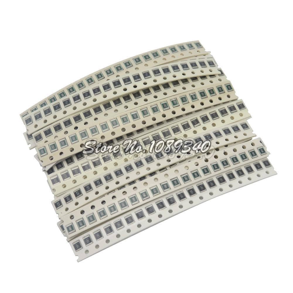 Generic 1210 SMD Resistor Kit Assorted Kit 1ohm-1M ohm hjxrhgal 5% 33valuesX 20PCS=660PCS DIY Kit