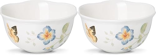 Lenox 806737 Butterfly Meadow - Cuenco para postre, multicolor, 1 unidad (paquete de 2)