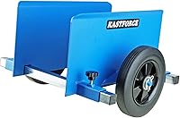 Vista 2 de Plataforma de panel, capacidad de 600 libras, mudador de paneles de yeso con ruedas no planas de 8 pulgadas, carrito de panel de abrazadera