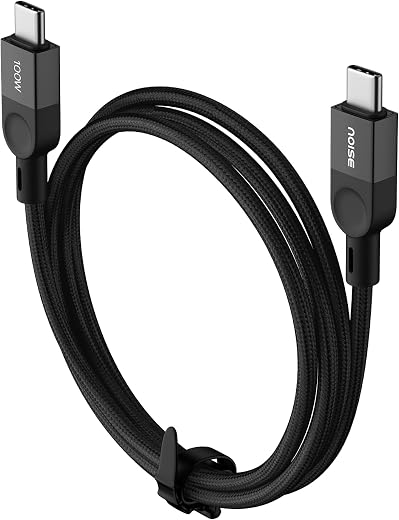 Noise Power Series 100W Super Fast Charging USB C to USB C Cable | 50x More Durable| 1M/ 3.3Ft | 5A PD charge | 480 Mbps T...