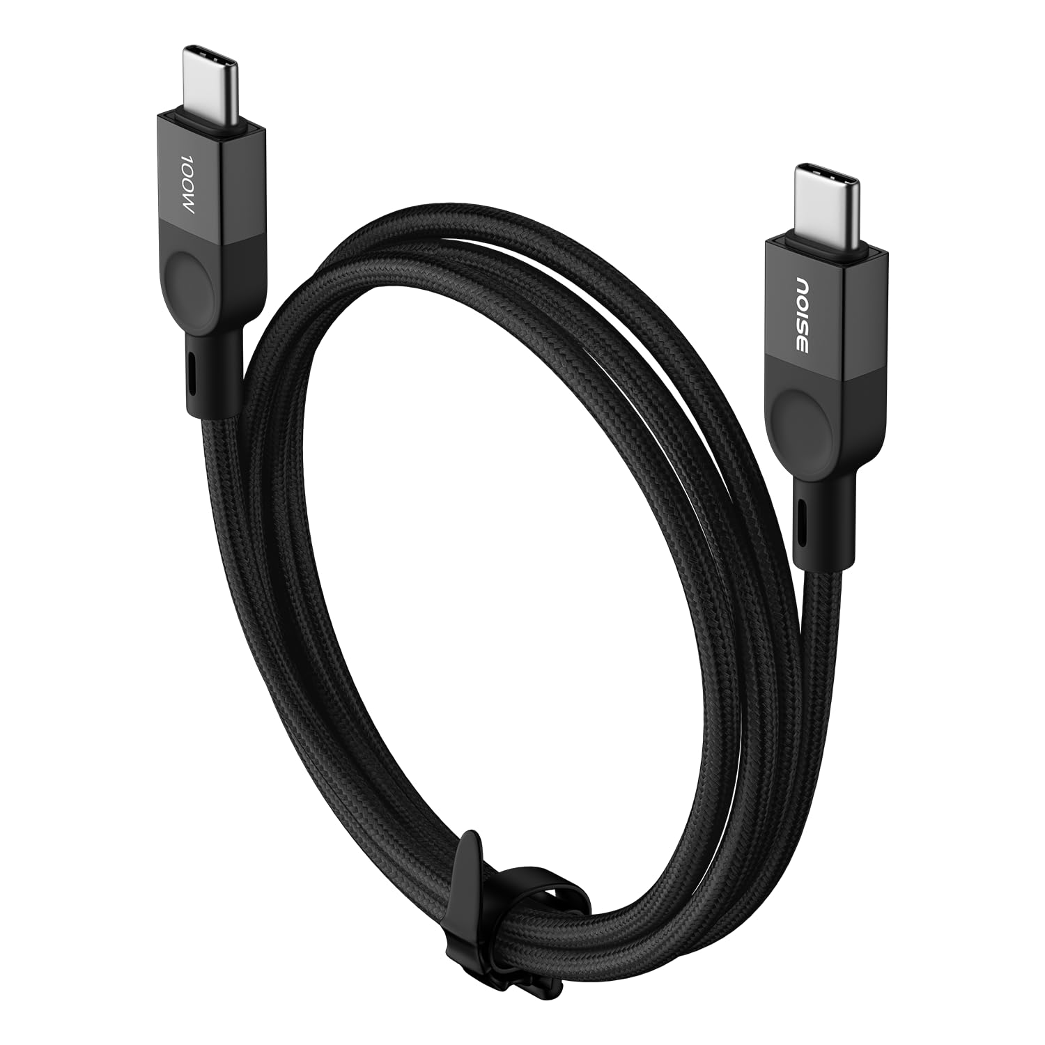 Noise Power Series 100W Super Fast Charging USB C to USB C Cable | 50x More Durable| 1M/ 3.3Ft | 5A PD charge | 480 Mbps Transfer Speed| Braided cable for iPhones, Android, MacBooks, Tablets (Black)