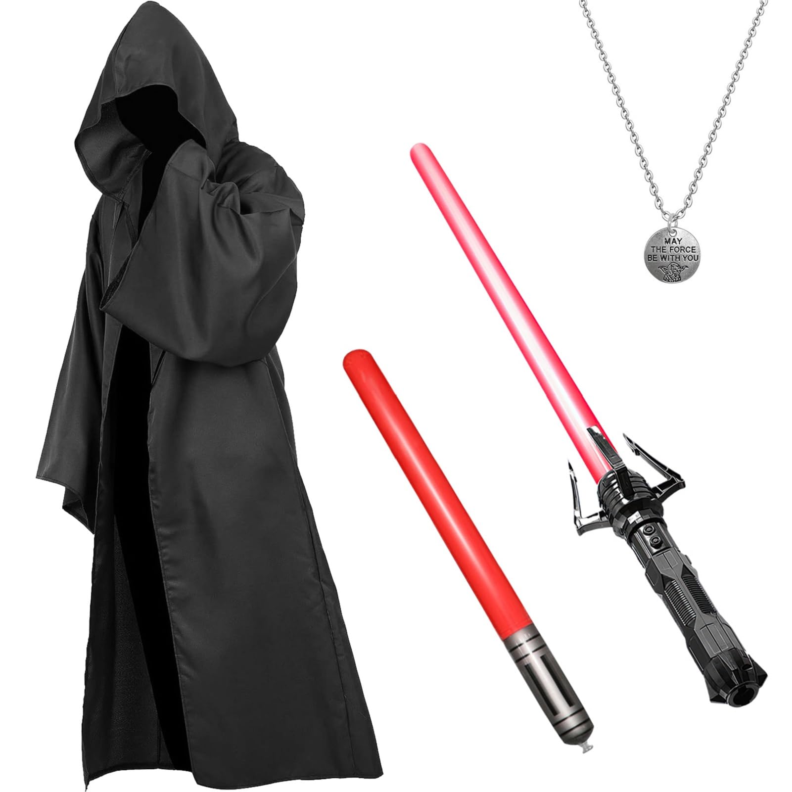 Je-di Costume Adult-4Pcs Uniform Robe World Book Day Cosplay Party Fancy Dress Knight Hoodie Costume Uniform World Book Day Costume Unisex