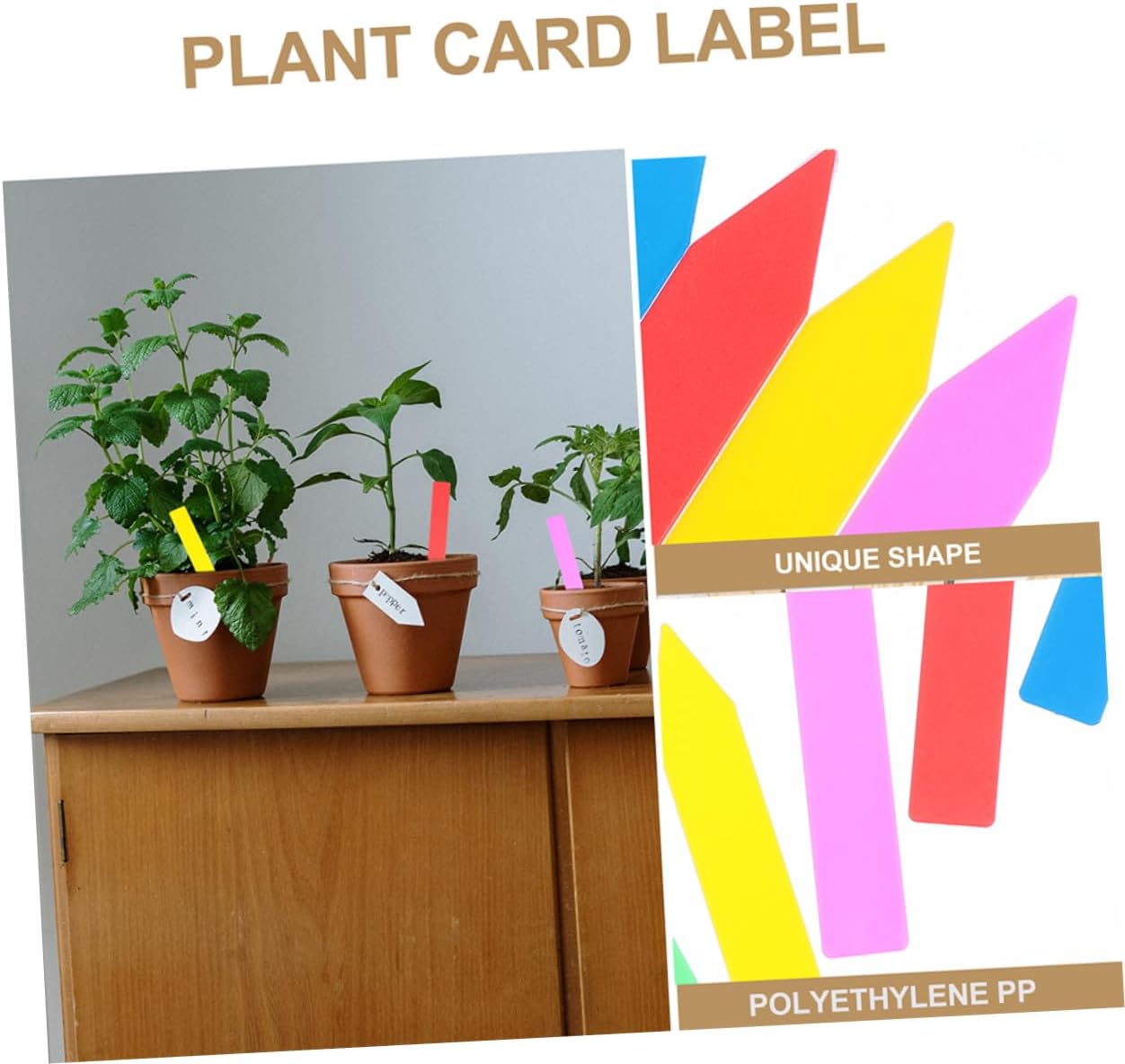 GALPADA 600pcs Plastic Plant Tags Nursery Garden Labels Waterproof Small Plant Markers with Stakes 10x1.8cm for Indoor Outdoor Potted Gardening