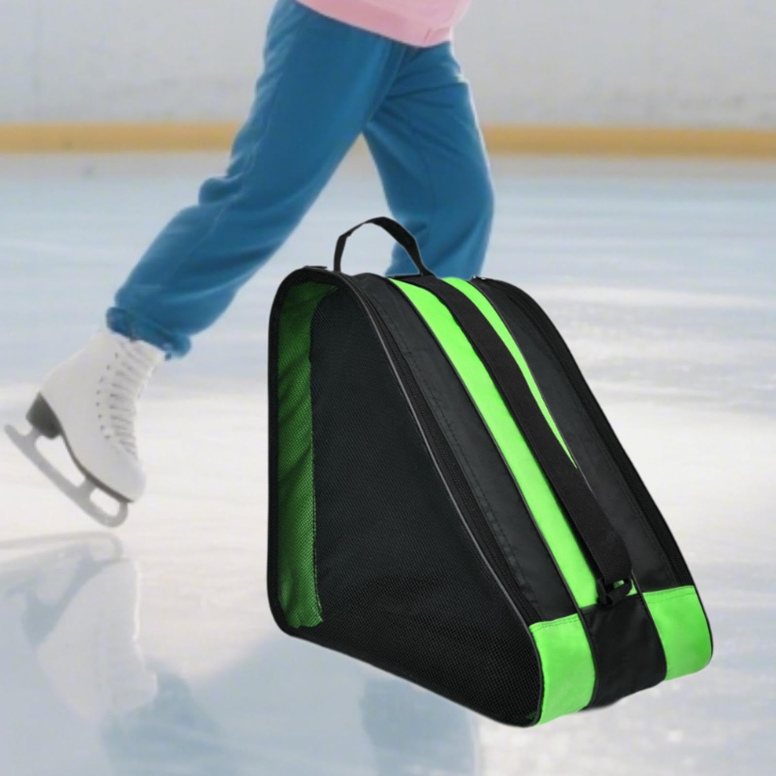 Harilla Skate-Tasche Skate-Handtasche liefert tragbare tragende Skating-Schuhe BagRucksack für Outdoor-Eishockey-Skates Sport, GrÜn