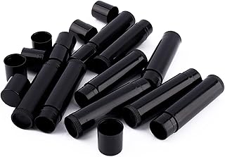 100PCS 5ml Chapstick Containers,Empty Chapstick Tubes Empty Lip Balm Tubes Clear Black White Empty Lipstick Lip Balm Container Tube