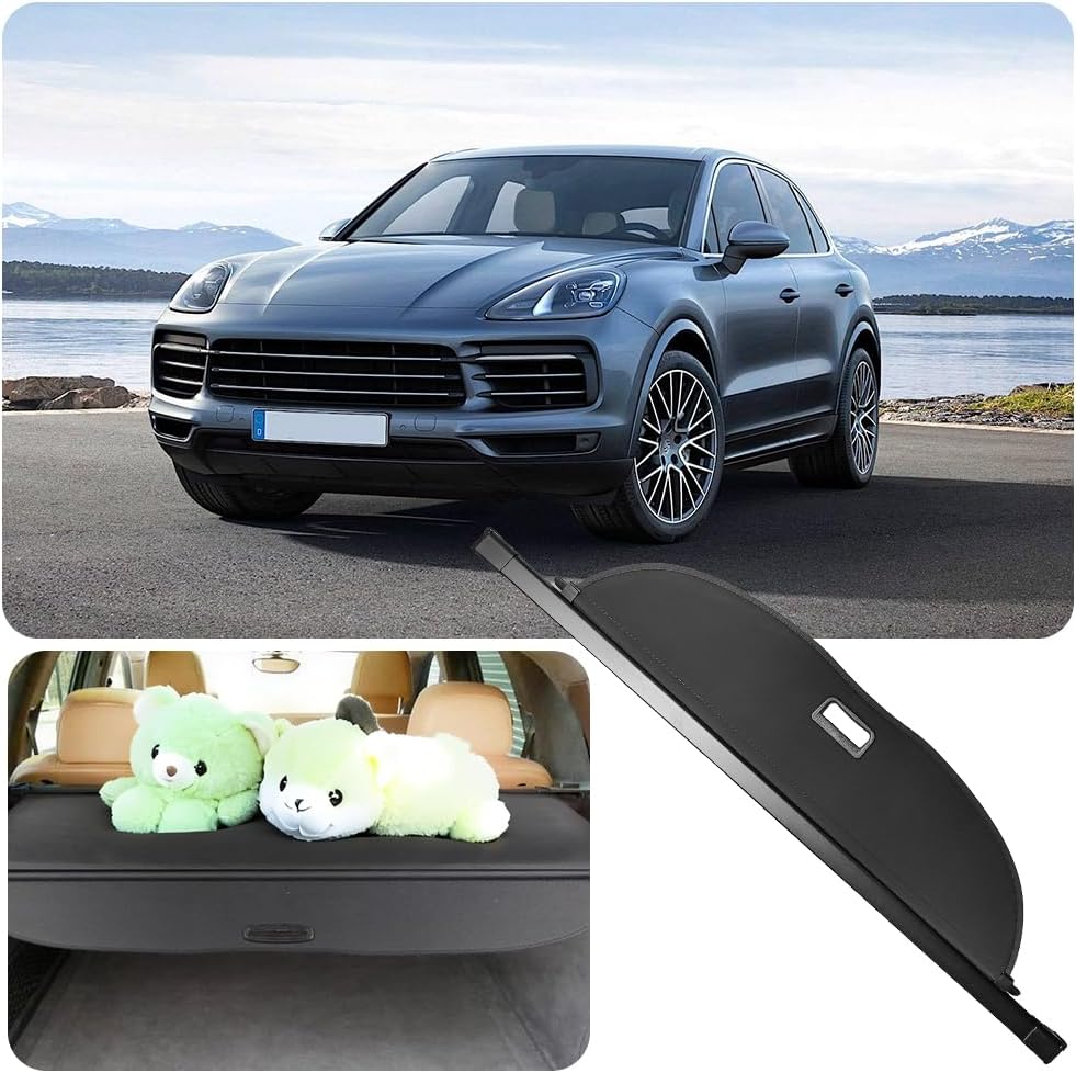 Cargo Cover for Porsche Cayenne 2011-2017 Accessories,Rear Trunk Security Shade Trunk Cover