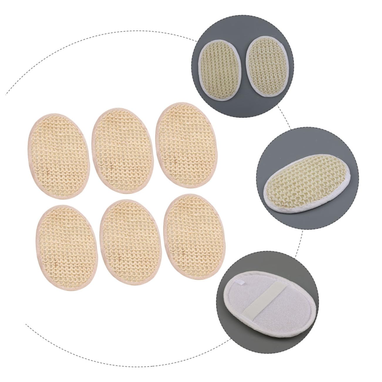 Didiseaon 18pezzi Esfolianti Per Doccia Luffa Naturale Spugne Per Pulizia Schiena e Viso Accessori Per Bagno Pratici e Leggeri Facili Da Pulire e Asciugare