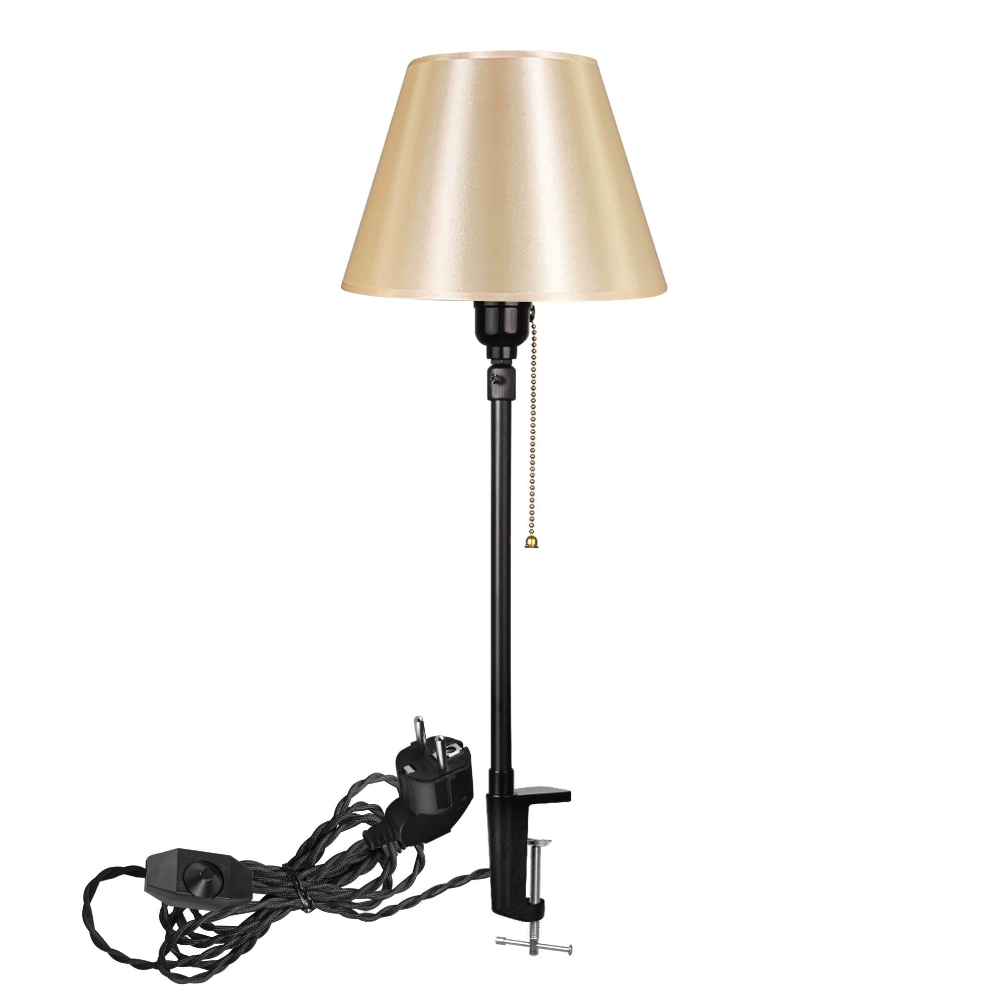 Modern Klemmleuchte,1 Packung Leselampe mit 2,5 m Kabel, Dimmbar Rosa Nachttischlampe,Augenpflege Schreibtischlampe für Heimgebrauch Büro, E27 Lampenhalterung -DZTD0642