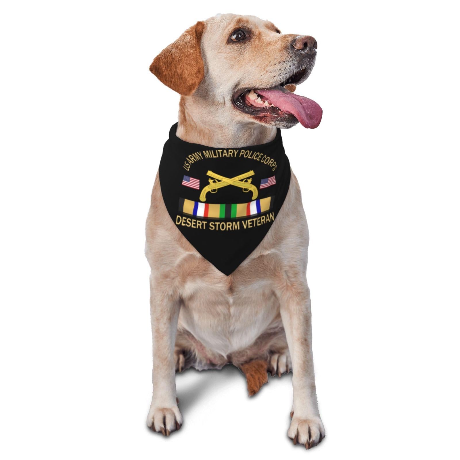 US Army Military Police Corps Desert Storm Veteran Dog Scarf Pet Bandana Cat Pet Bibs