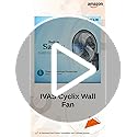 Image of IVAS Cyclix 3-Blade 450 mm Metal Wall Fan, 100 CMM High Air Delivery, 100% Copper Winding Strong Motor, Smooth Oscillation Adjustable Height, Black, Pack of 1