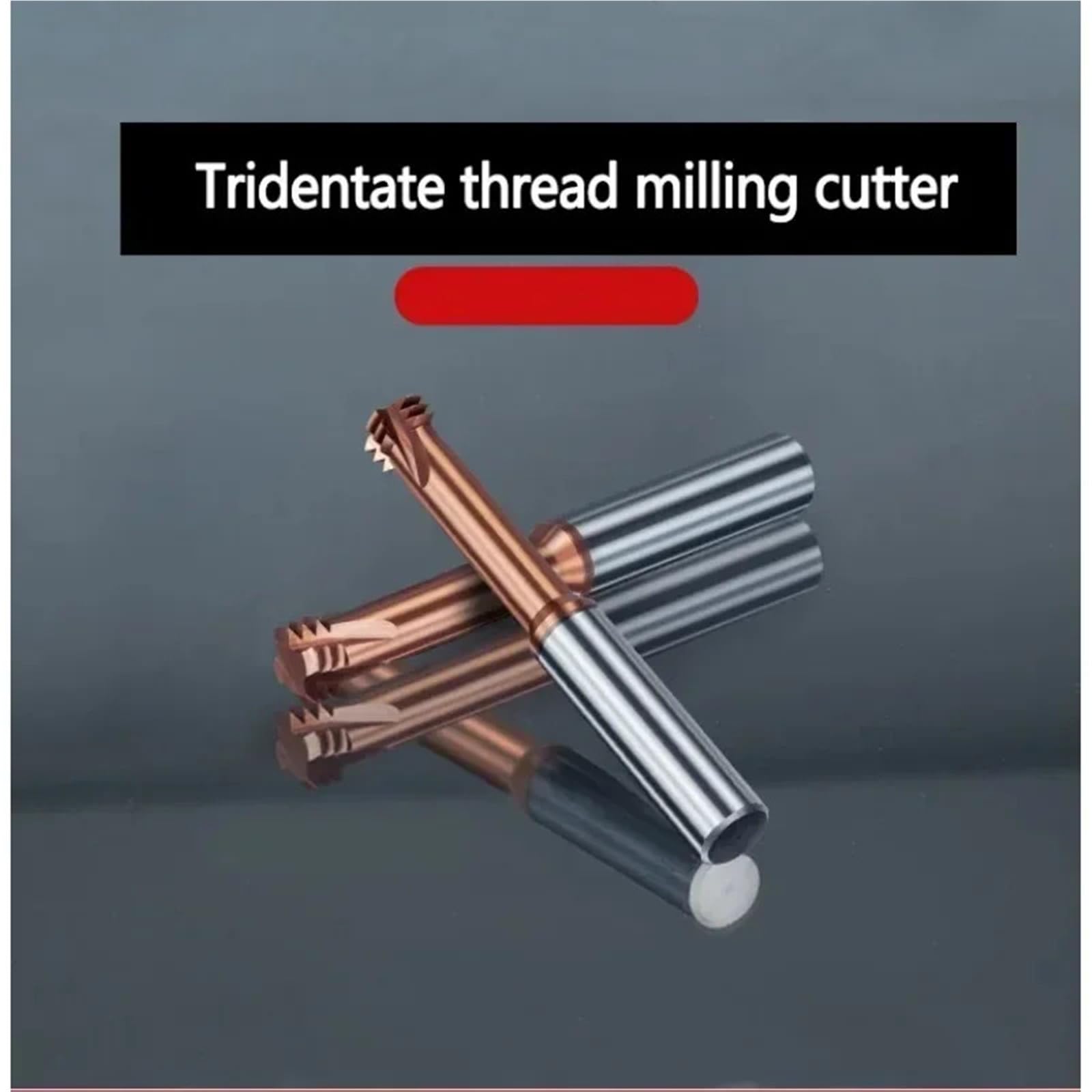 Fresas para metal Broca de fresado de hilo tridentado, tres dientes, procesamiento de aluminio, hilo de aleación de acero de tungsteno Millsfresa | M6-1,Aluminum process