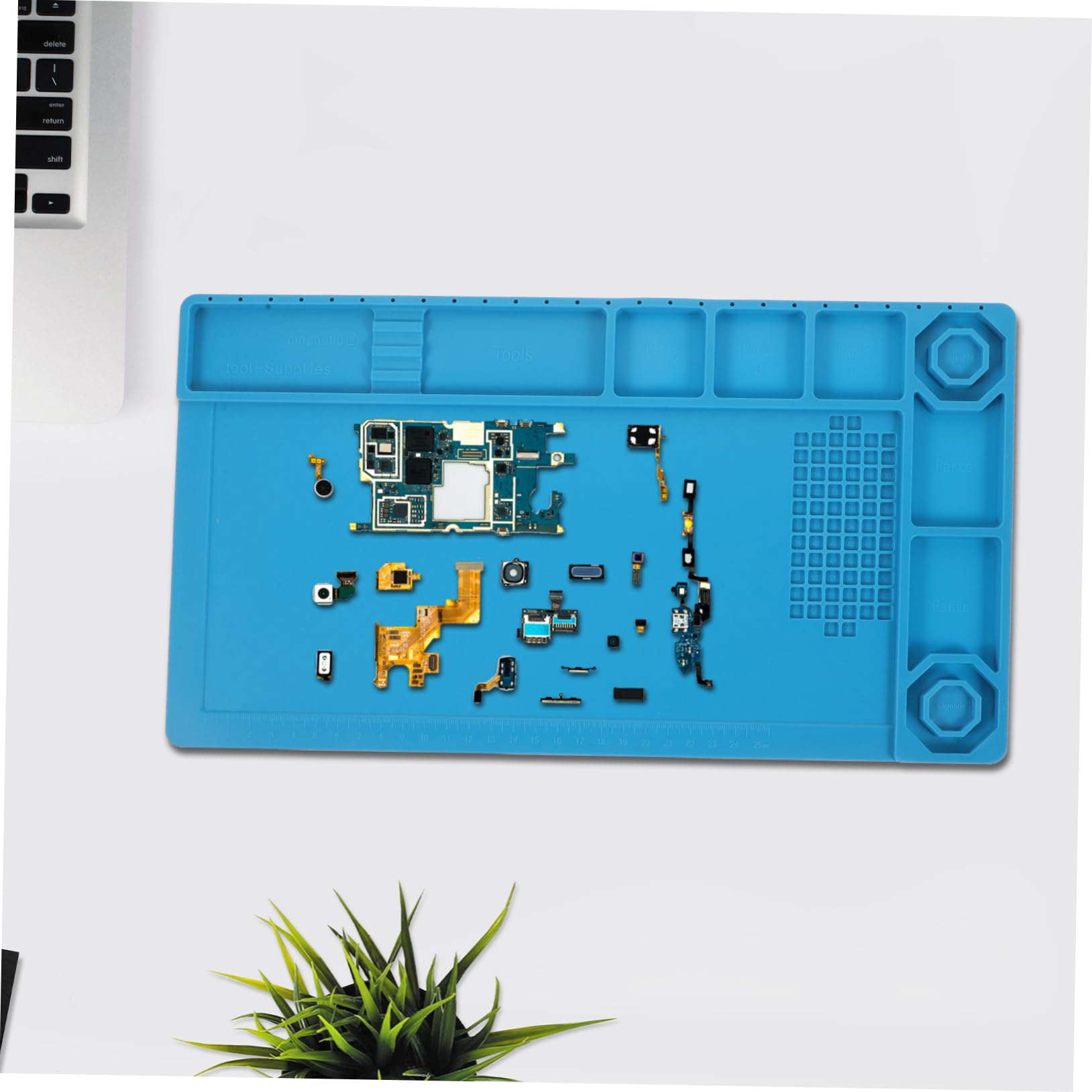 Tappeto da Lavoro ESD Professionale di Alta Qualità Antistatico Antiscivolo Tappetino in silicone 30cm x 45cm resistente fino a 500° Ideale per riparazioni saldatura smartphone tablet
