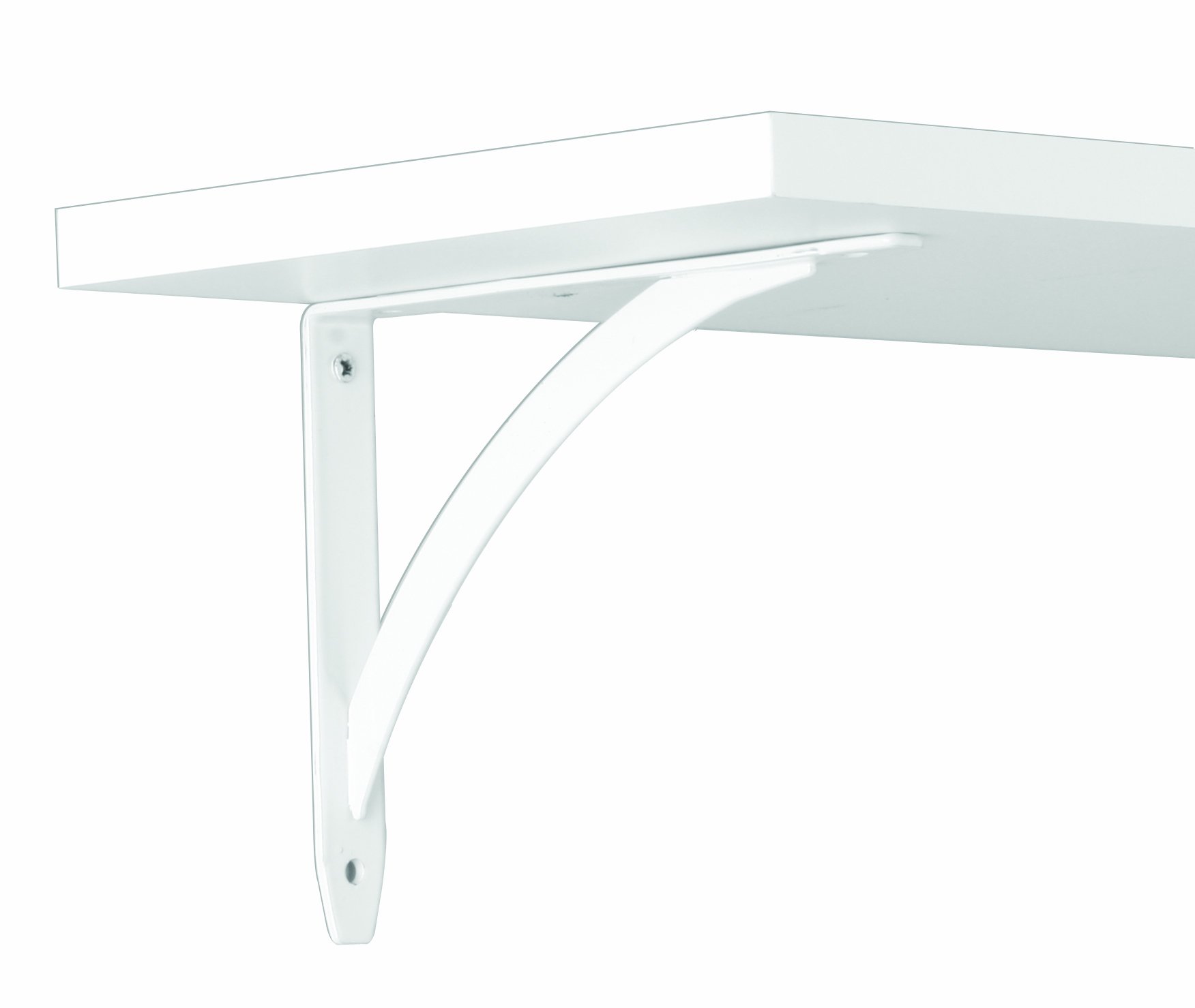 Knape & Vogt John Sterling Elegante Style Decorative Shelf Bracket, 7-inch, Warm White, RP-0053-7WT