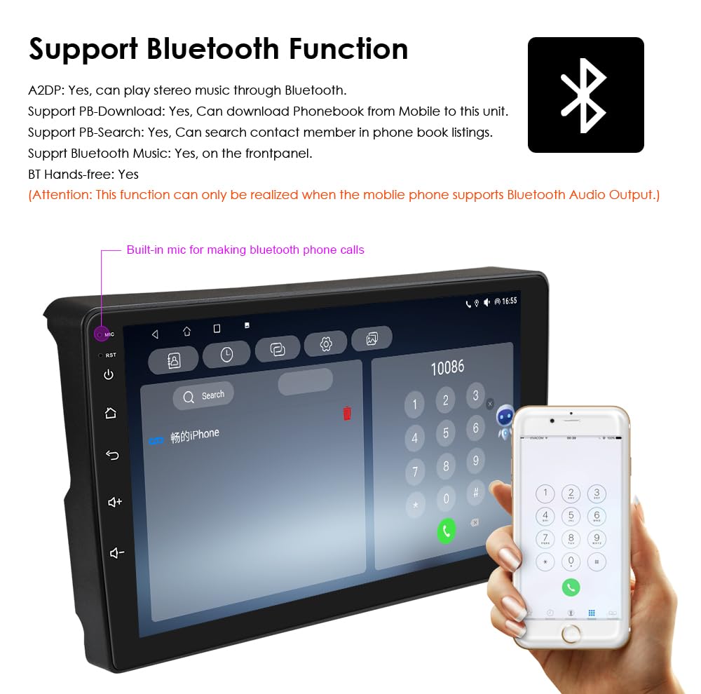 Ossuret Autoradio pour Citroen C2/C3 (2001-2010), 9 Pouces Android 13 écran Tactile 2+32 Go Navigation GPS avec Carplay Android Auto Commande au Volant DSP Bluetooth USB WiFi