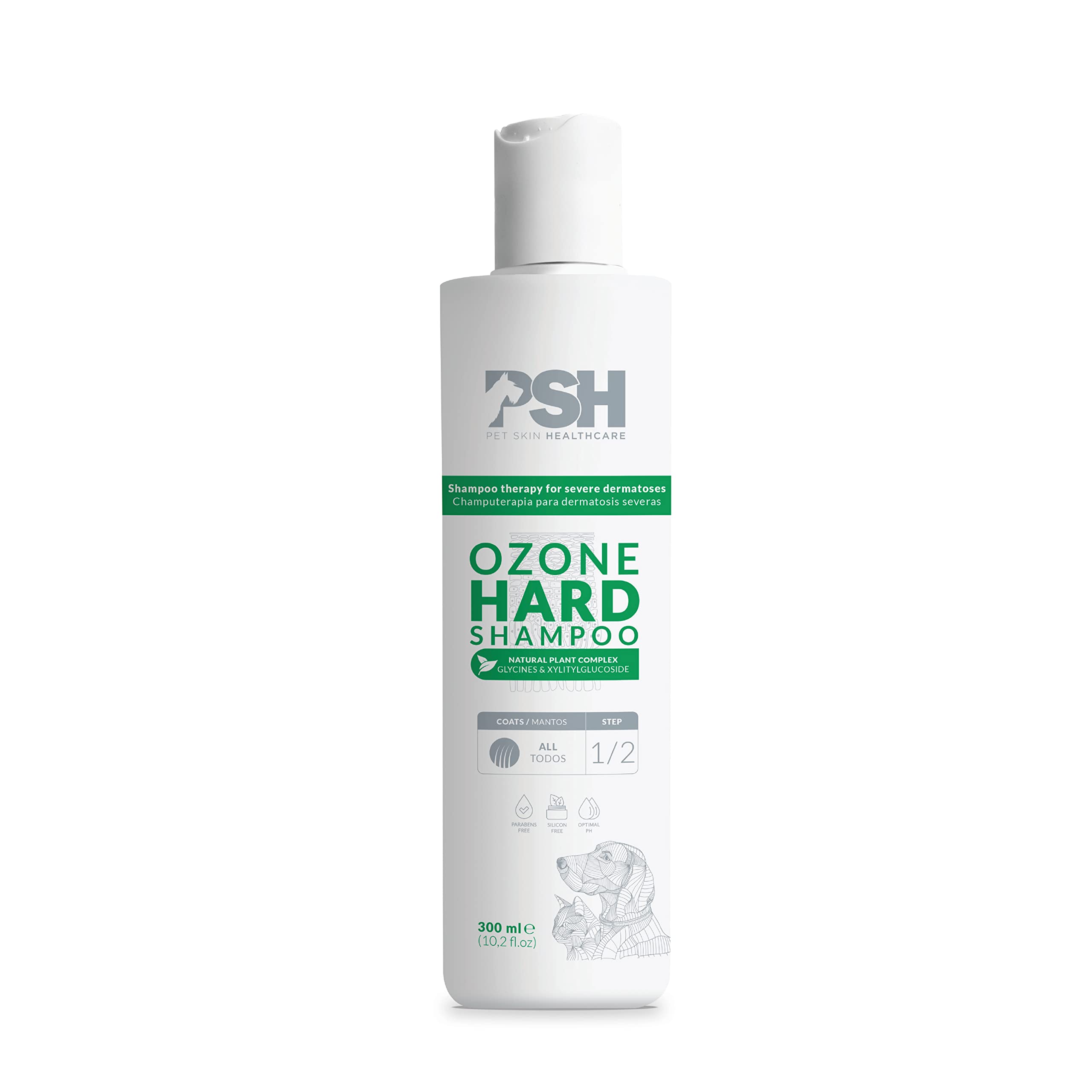 PSH Ozone Hard - Champú para Perros para Pieles con Tendencia Atópica - 300 ml