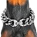 txprodogchains Skull Dog Collar Antique Black Carving Gothic Retro Choke Chain Stainless Steel Cuban Link Skulls Dog Collar 30mm Punk Style Necklace Choke Collar for Big Breeds Dogs (16-26 inch)