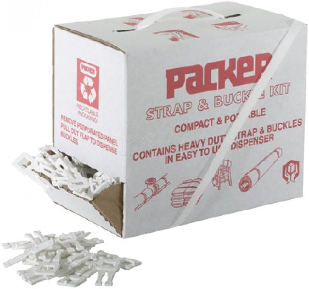 Poly Strapping & Buckle Kit, 800mm Strapping & 200 Plastic Buckles