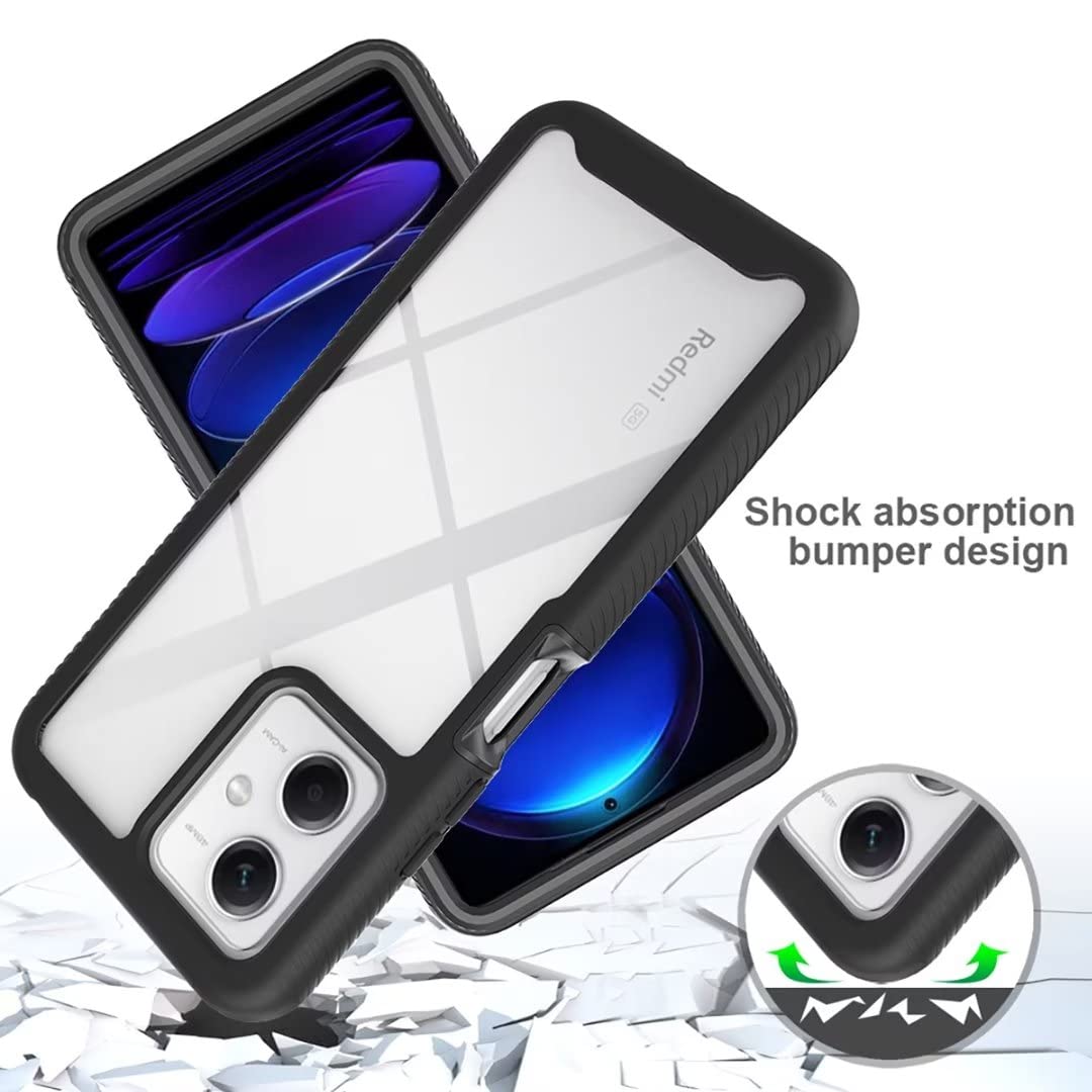 COMAKU Cover per Xiaomi Redmi Note 13 Pro 4G, 360 Gradi Rugged Custodia Antiurto Case con Protezione Integrata dello Schermo, Rugged Doppia Bumper Trasparente Case Integrale Cover - Viola
