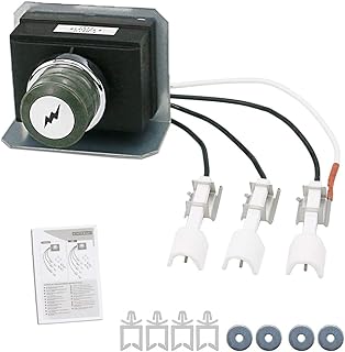 GRISUN 7628 Igniter Kit for Genesis 310 and 320 Gas Grills, 2011 & Newer (Front Mounted Control Panel) Electronic Ignitor, Electrodes Ignitions Kit Weber Genesis 300 Series Gas Grill