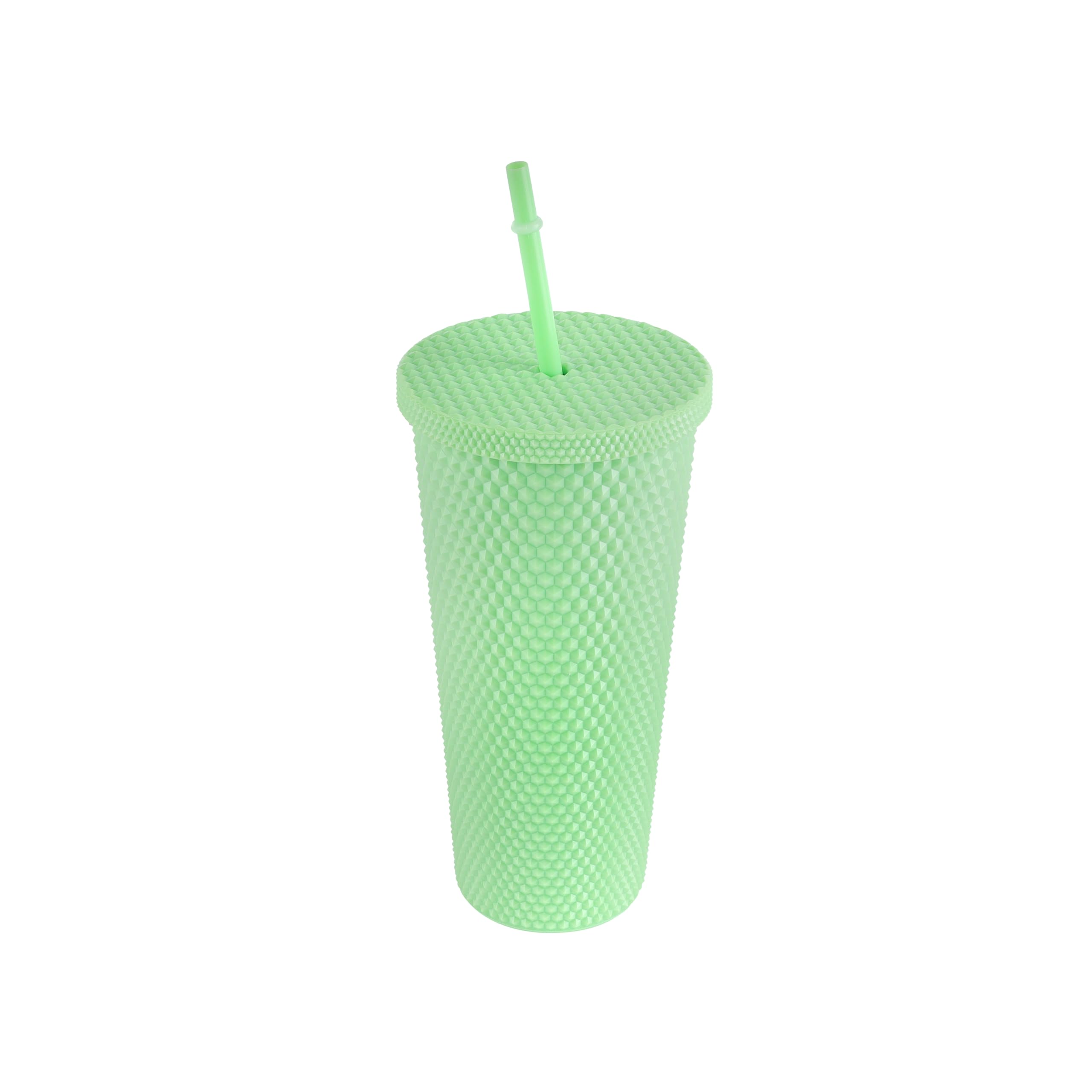 Royalford 700ml Modern Insulated Tumbler with Straw & Lid RF12151 Hot and Cold Stainless Steel for Water, Iced Tea or Coffee, Silicone Cover 24 oz