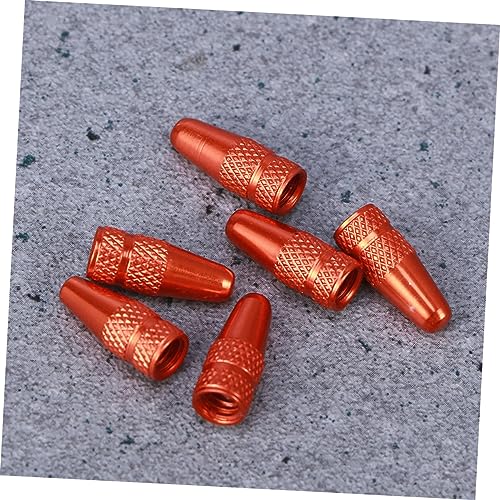 12 Und Cubiertas de Válvula Aluminio Ligero Naranja miniatura 3