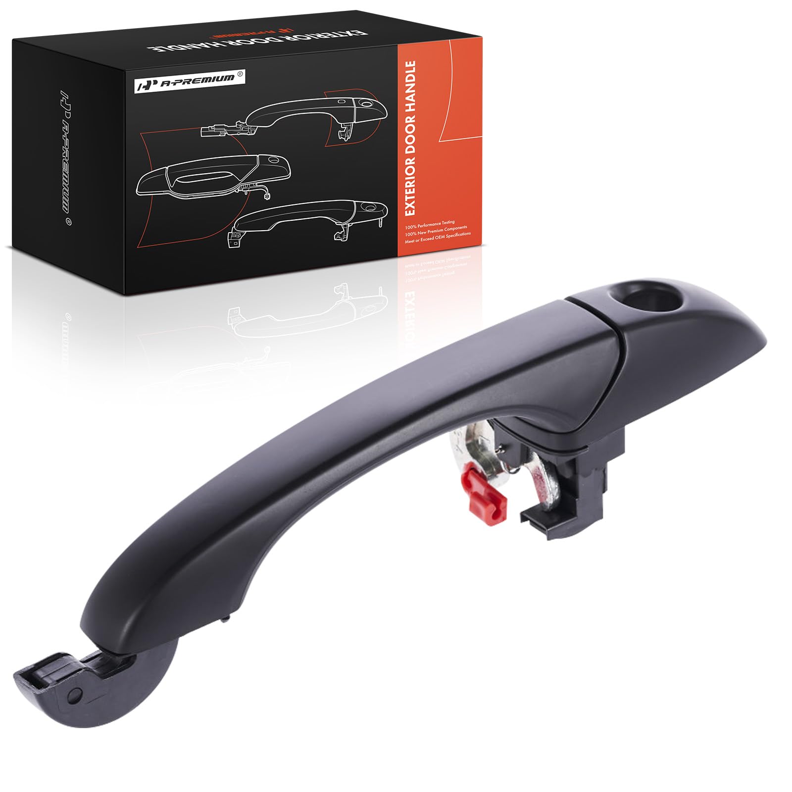 Photo 1 of A-Premium Front Driver Side Exterior Door Handle with Keyhole Compatible with Dodge Grand Caravan, Journey, Avenger & Chrysler Town & Country, 200, Sebring & Volkswagen Routan & Ram C/V, Smooth Black